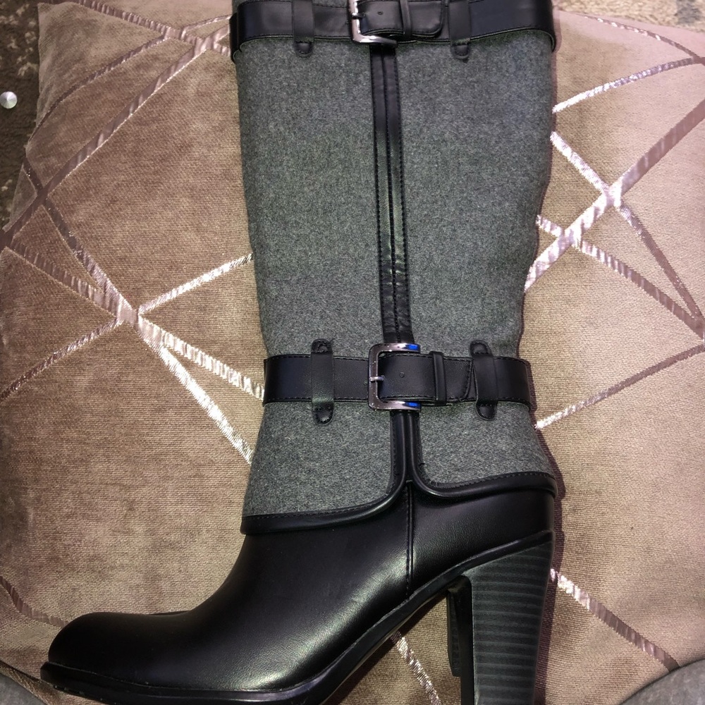 ⚜️ BLACK LEATHER HEELED BOOTS⚜️✨🖤